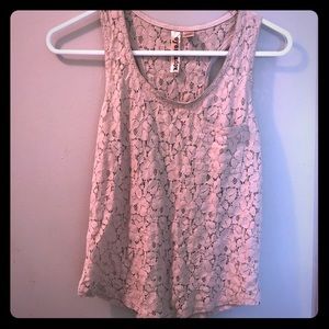 Lace tan tank top